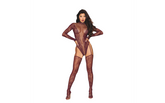 Dreamgirl Womens Teddy Body Stocking Burgundy OS - - Body Stockings